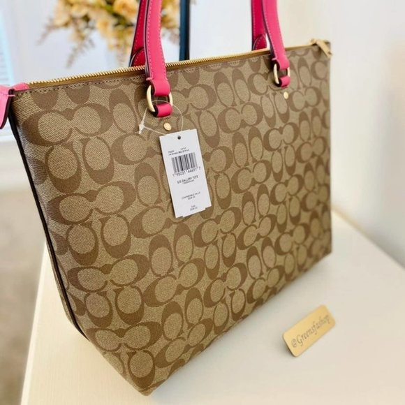Coach Purse & wallet Gallery Tote Shoulder Bag In Signature Canvas - Picture 4 of 12